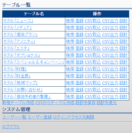 ＜宿泊業＞宿泊プラン作成・管理システム